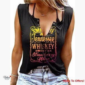 Vintage Country Music Graphic Tank Top 65% Cotton 35% Polyester